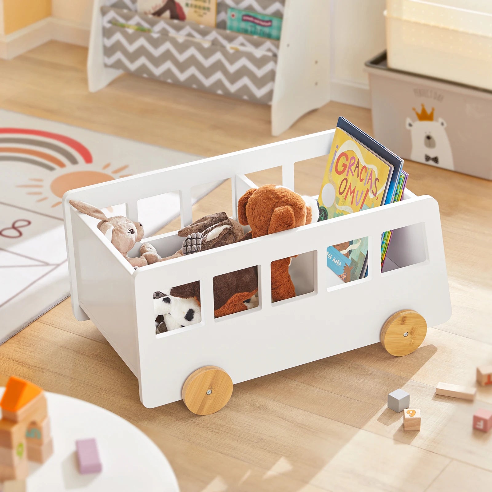 Bus de rangement pour chambre d'enfant